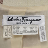 XS Salvatore Ferragamo Beige and Brown Plaid Blazer
