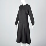 1970s Lilli Ann I. Magnin Gray Sweater Dress