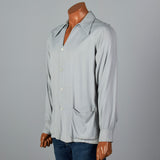 Late 1940s-Early 1950s Mens Gray Gabardine Shirt Jacket