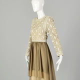 Medium 2000s Mary McFadden Dress Beaded Ombre Long Sleeve Couture Formal Evening Gown