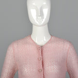 1960s Semi Sheer Pink Cardigan