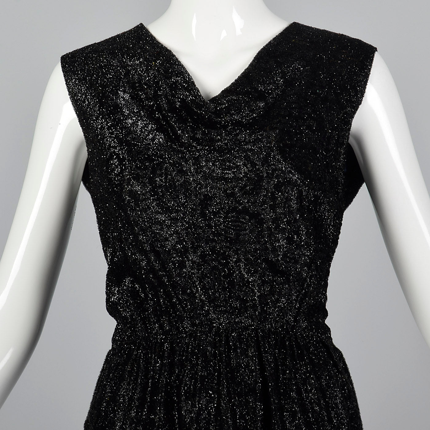 1960s Black Lurex Cocktail Dress from Marshall Field's 28 Shop