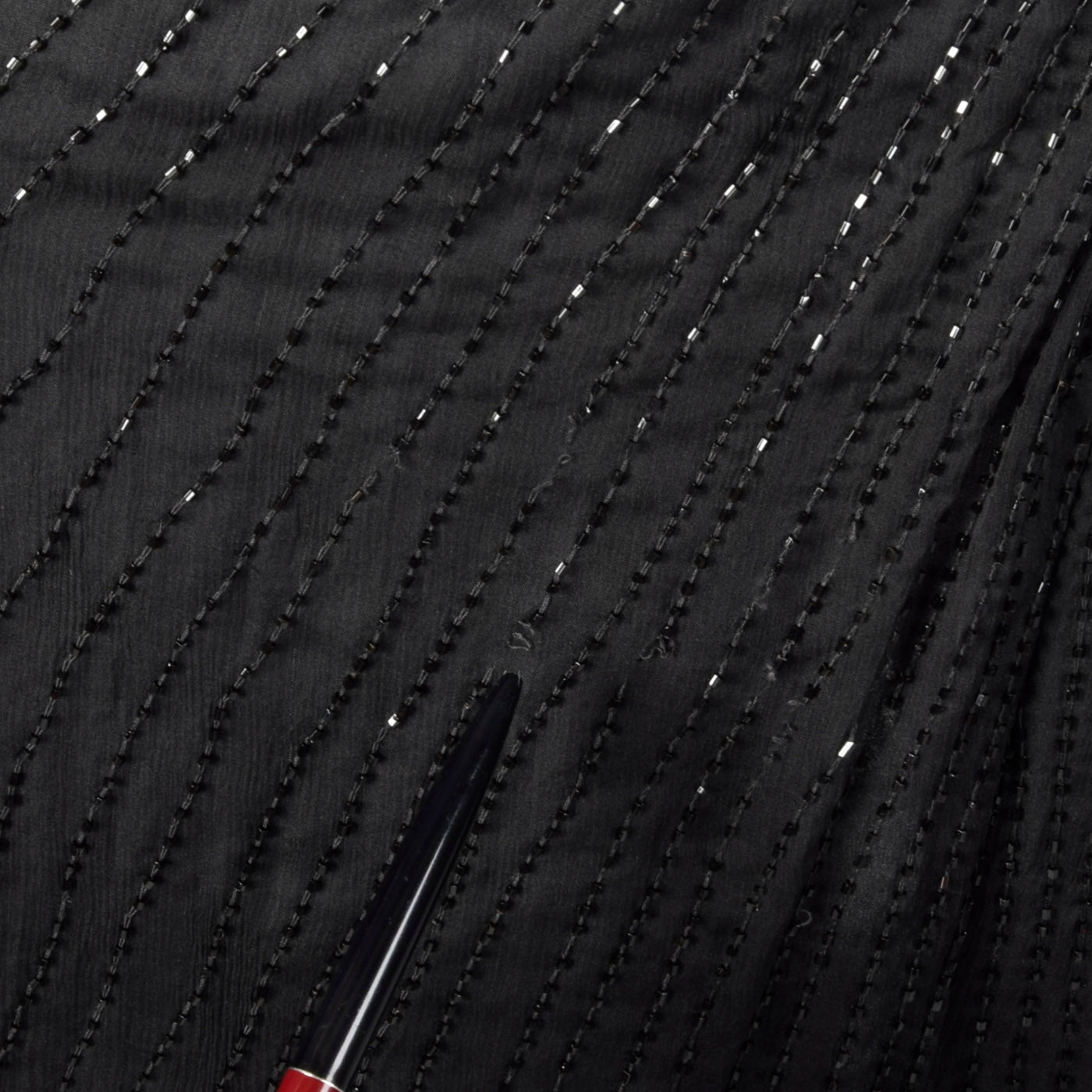 1980s Black Beaded Dress