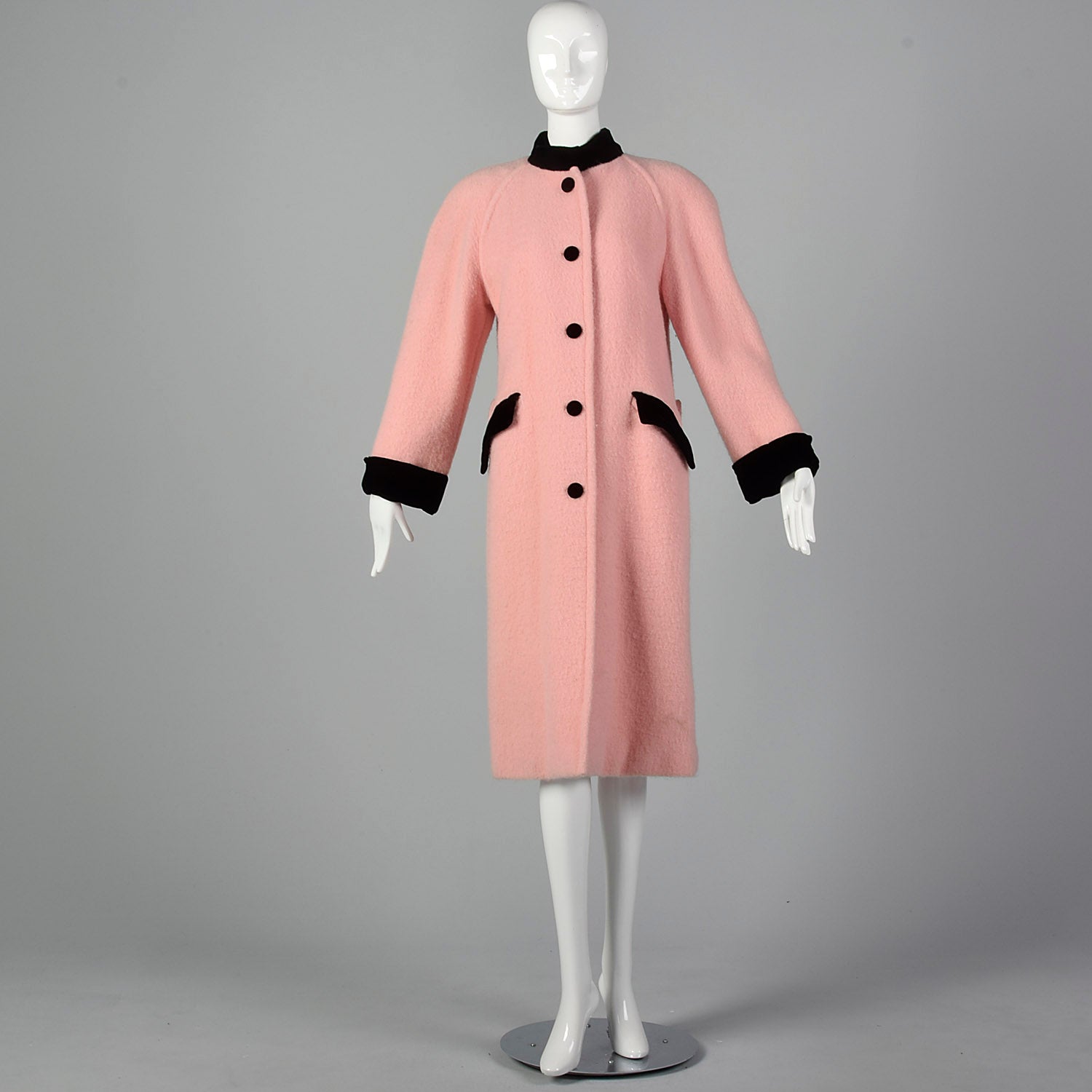 Small 1980s Pink Wool Jacket
