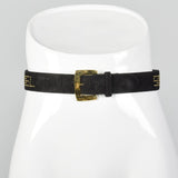 1990s Sonia Rykiel Black Suede Signature Belt