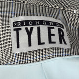 1990s Richard Tyler Black & White Plaid Skirt Suit