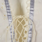 1970s Bohemian Dress with Laced Corset Bodice