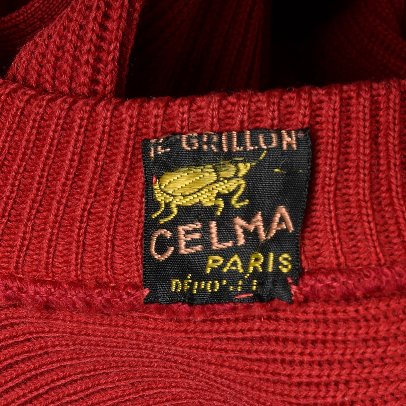 1950s Dark Red Cardigan with Dolman Sleeves