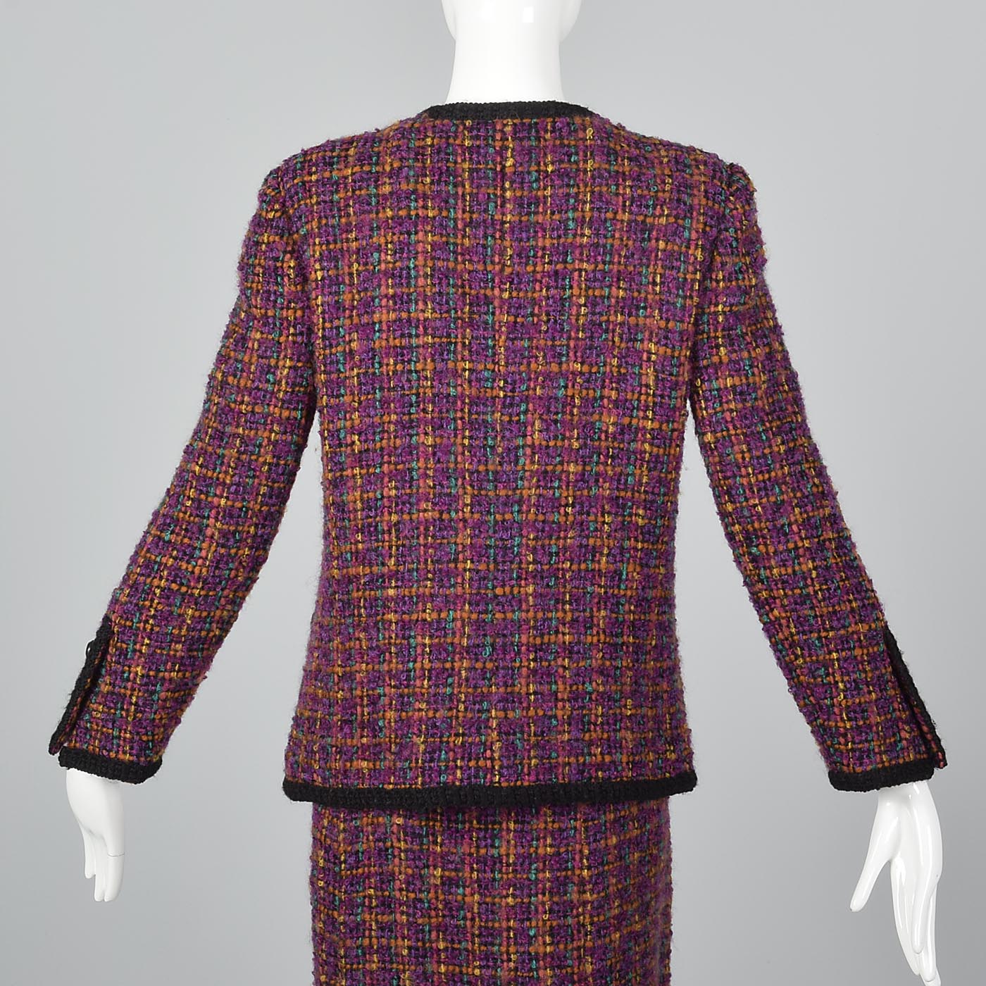 Classic Chanel Pink Tweed Skirt Suit