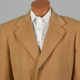 1970s Men's Classic Tan Cashmere Coat