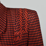 Medium 1940s Red and Black Check Jacket