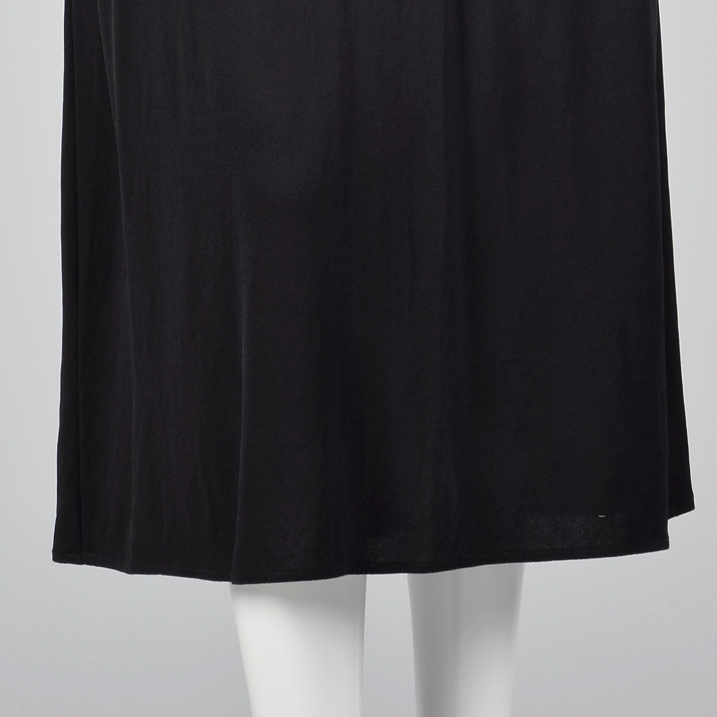 1980s Black Dress with Illusion Lace