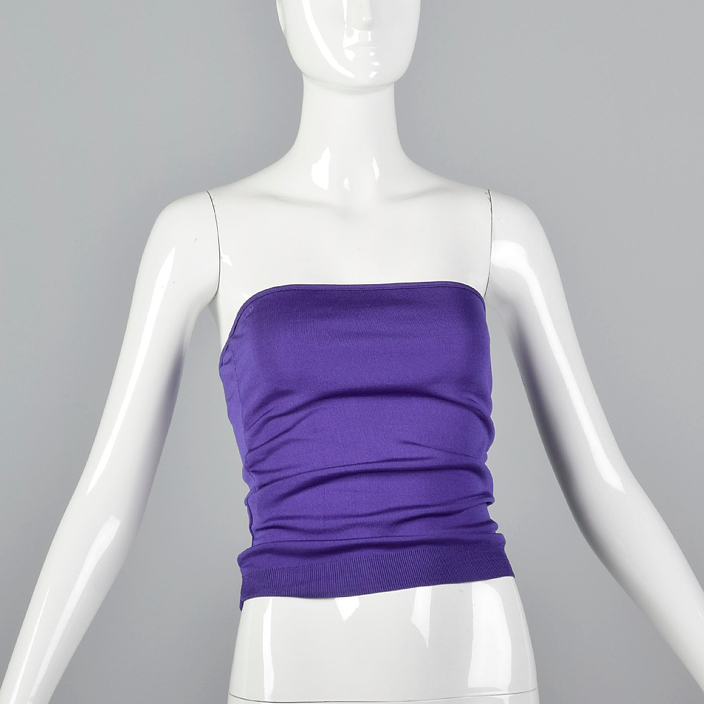 1970s Anne Klein Purple Tube Top