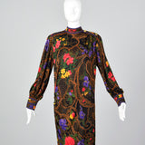 1970s Leonard Paris Loose Winter Wool Dress