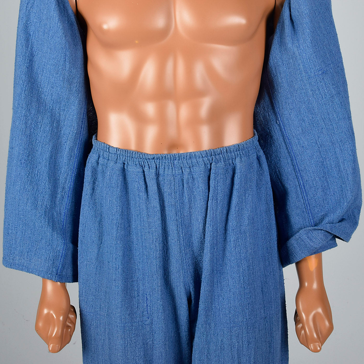 1990s Mens Issey Miyake Plantation Two Piece Chambray Suit