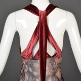 1930s Bias Cut Silk Halter Dress