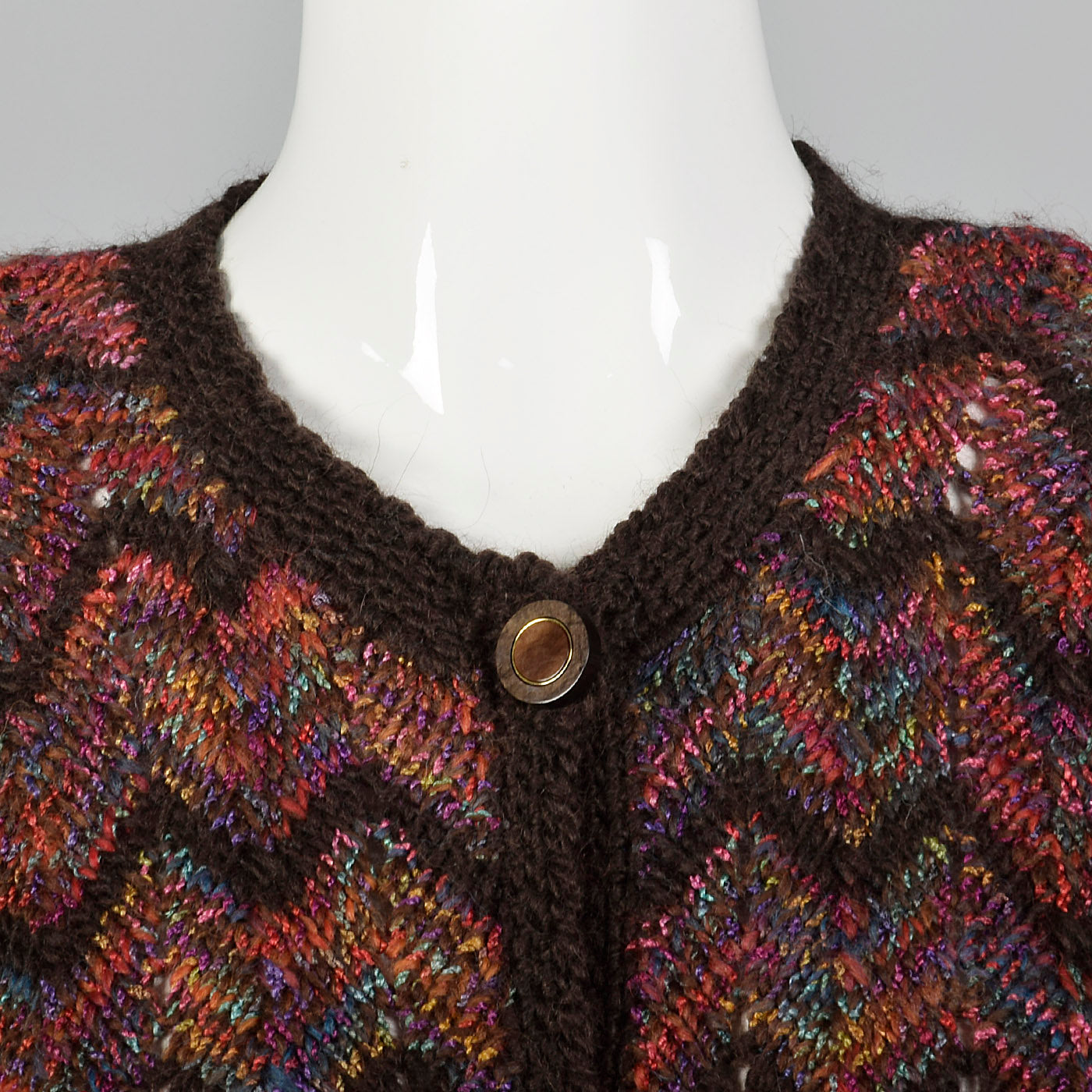 1980s Multicolor Zig Zag Sweater Vest