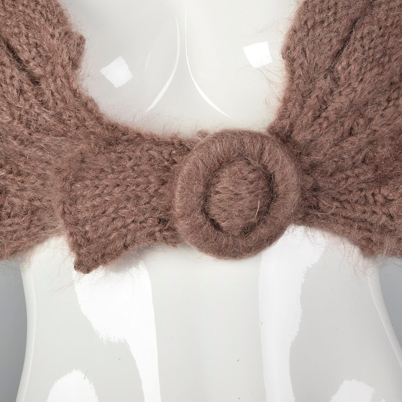 1950s Mauve Mohair Knit Stole