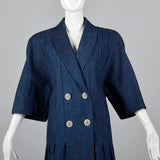 1980s Galanos Denim Set with Rhinestone Detail