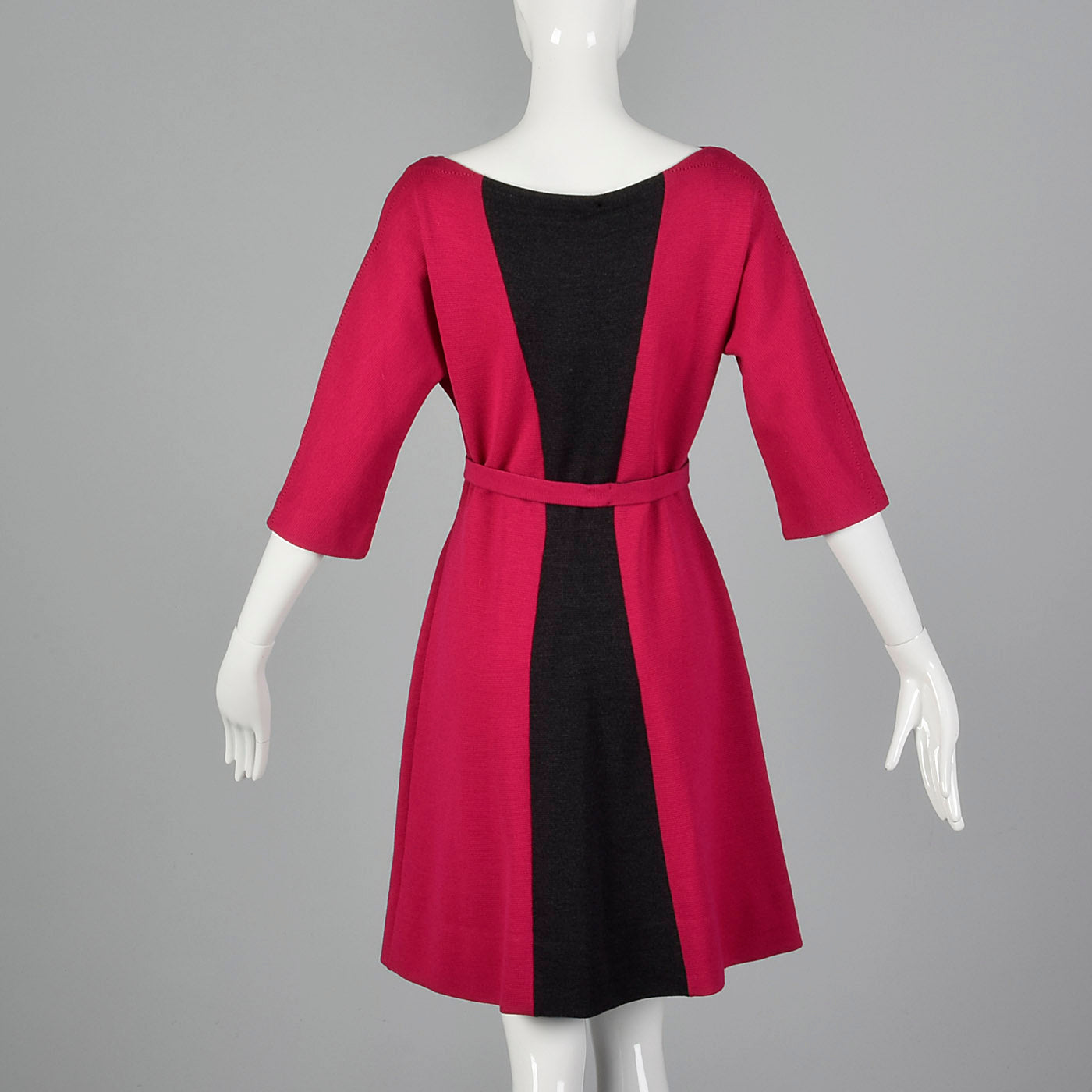 1960s Goldworm Two Tone Wool Knit Dress