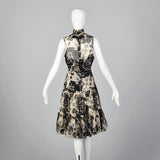 2000s Tracy Reese Silk Floral Print Dress with Slip