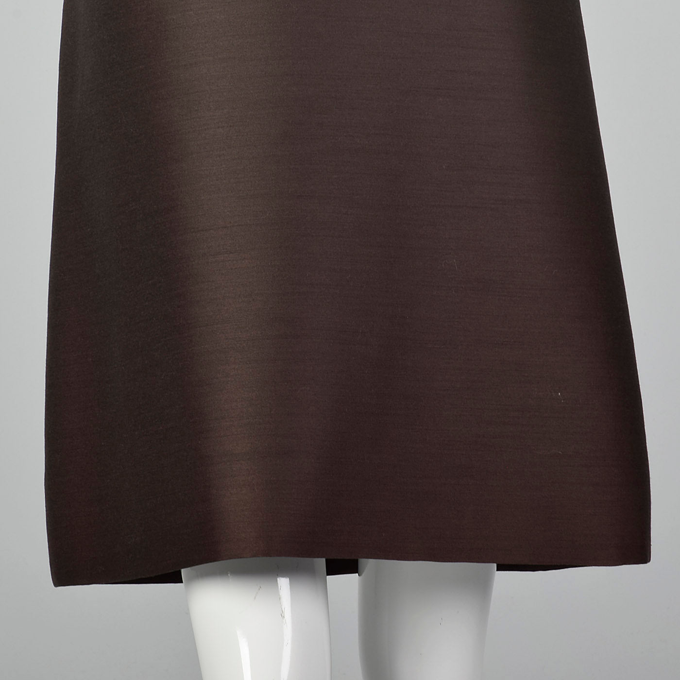 1960s Brown Shift Dress with Beaded Collar