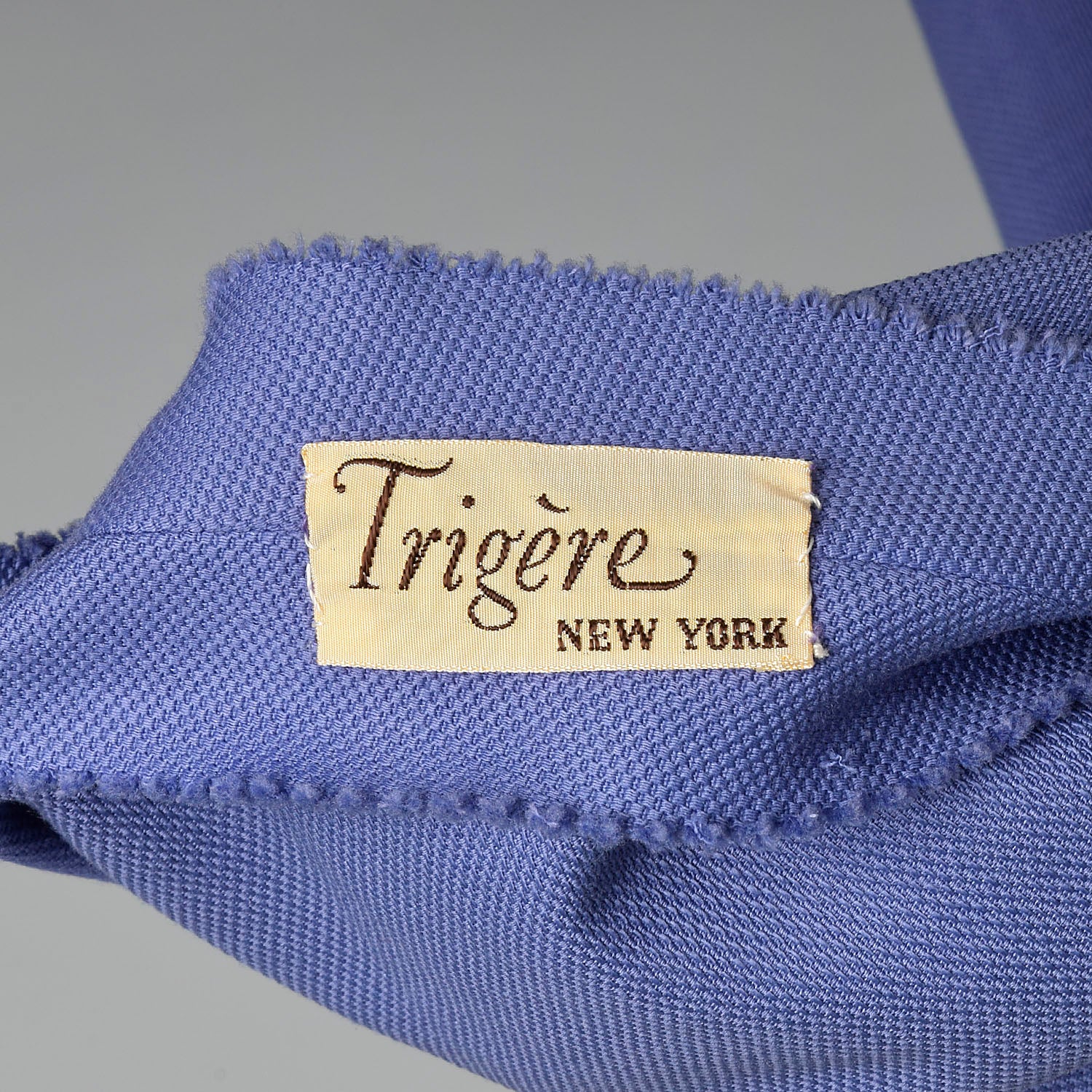 1950s Pauline Trigere Fit and Flare Blue Summer Dress