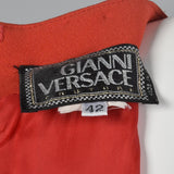 1990s Iconic Gianni Versace Couture Bright Red Mini Dress