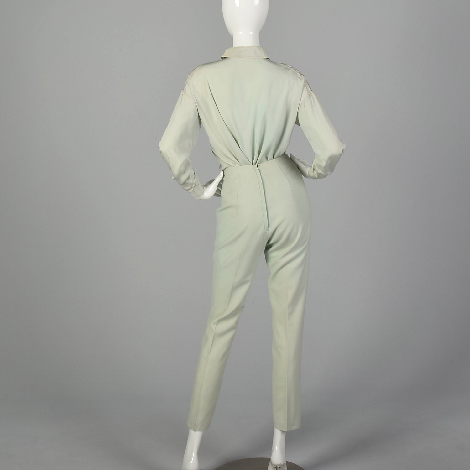 XS Pastel Green Jax Shirt and Cigarette Pants Set