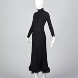 1970s Marni Knits Tight Black Turtleneck Dress