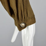 1980s Green Suede Leather Shirt