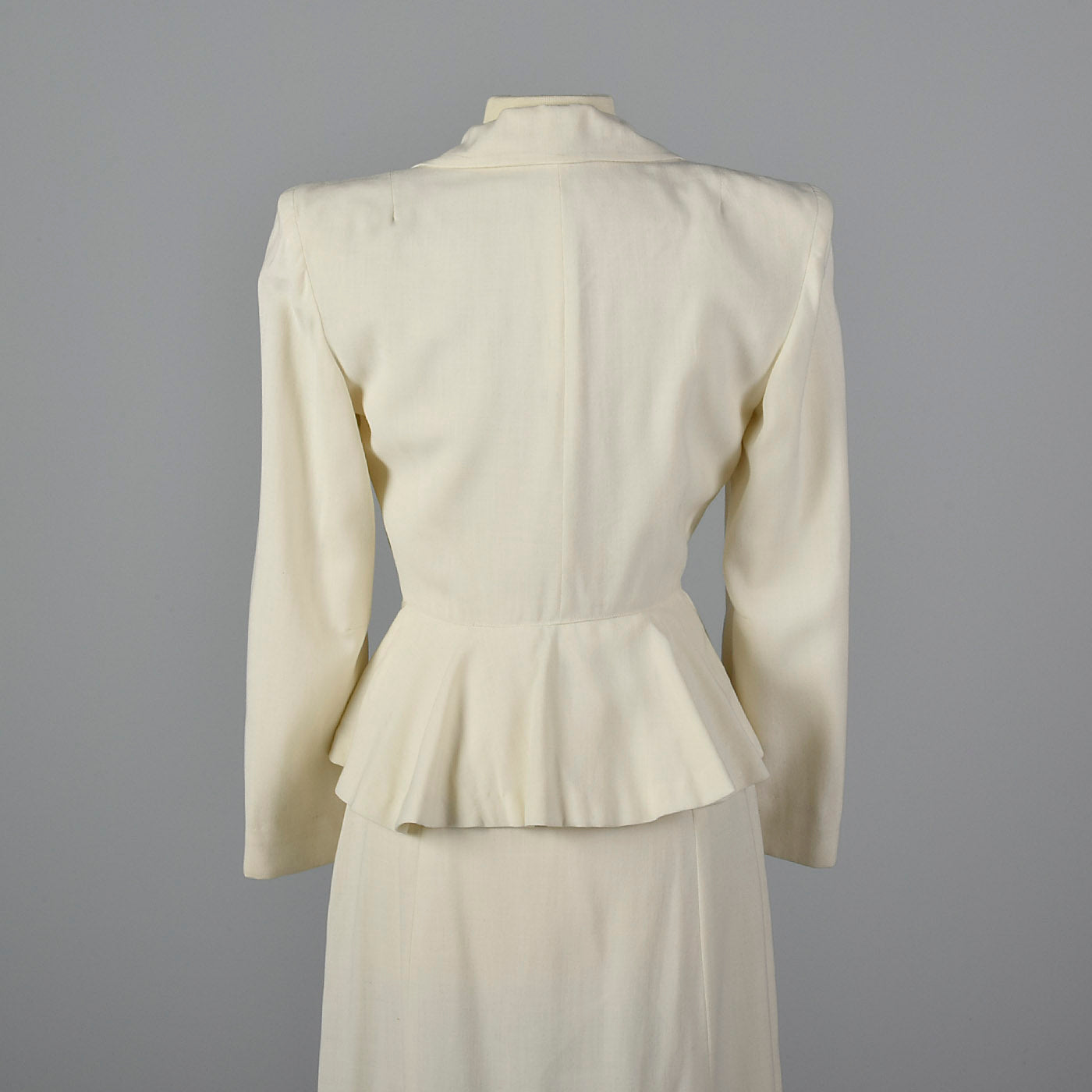 1940s Deadstock White Wool Suit