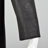 Small 1960s Black on Black Psychedelic Coat