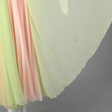 1960s Pastel Chiffon Evening Gown