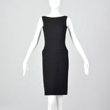Moschino Cheap & Chic Tight Black Dress with Lurex Threads