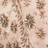 1960s Pale Pink Evening Gown with Beaded Bodice