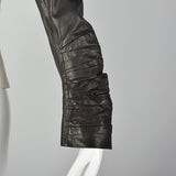 Small Helmut Lang White Jacket with Leather Sleeves