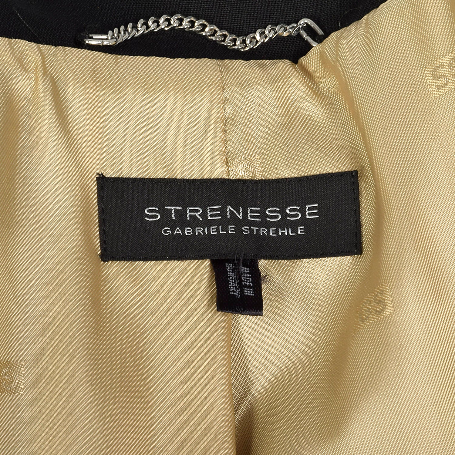 Medium 2000s Strenesse Tuxedo Hollywood Waist Trousers Black Satin Stripe Formal Suit