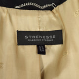 Medium 2000s Strenesse Tuxedo Hollywood Waist Trousers Black Satin Stripe Formal Suit