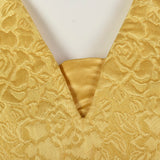 Medium Christian Dior 1960s Yellow Brocade Dress