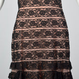 1940s Black Lace Mermaid Dress
