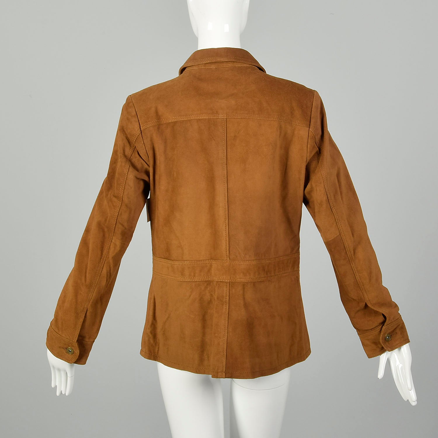 The Territory Ahead Brown Suede Jacket with Donut Buttons