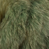 Medium Lilii Ann 1970s Green Fox Fur Collar Jacket Pants Skirt  Suit