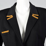 1980s Sonia Rykiel Black Knit Skirt Suit