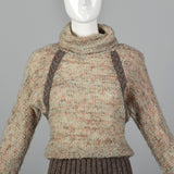 1970s Knit Dress with Cowl Neck