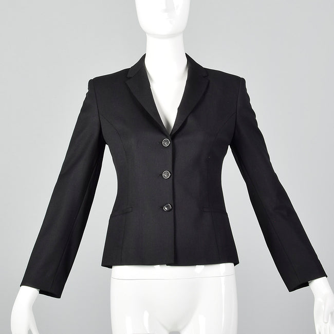 2000s Piazza Sempione Classic Black Blazer