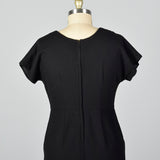 1950s Black Wool Dress and Jacket Set