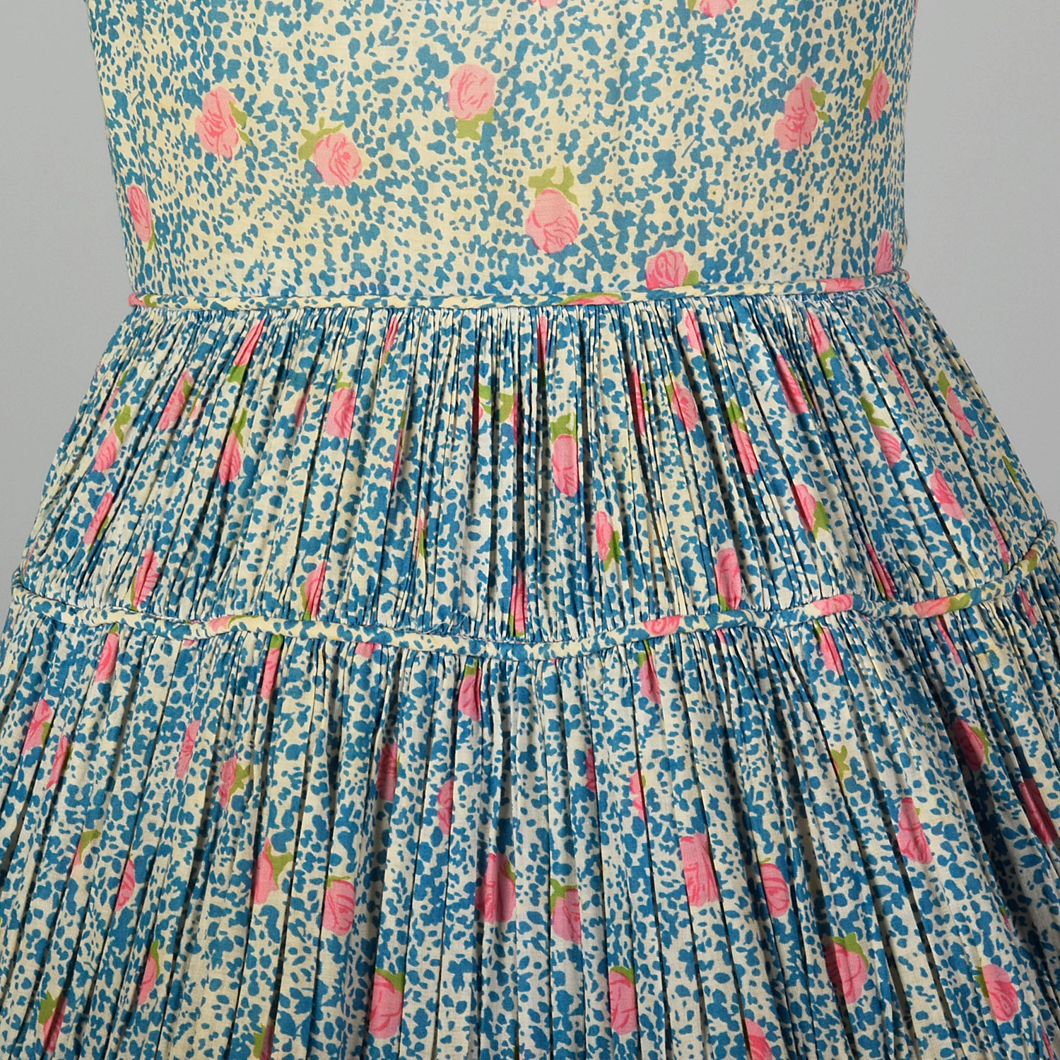 XXS 1950s Blue Day Dress