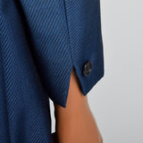 42L 1960s Mens Blue Diagonal Stripe Suit