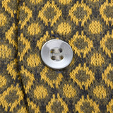 1950s Mens Deadstock Shirt in Gold and Gray Knit